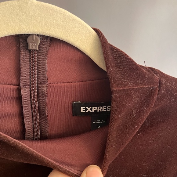 Express velvet bodycon mini dress - Picture 3 of 4